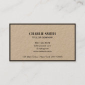 Voeg je bedrijf Logo toe Modern Rustic Black Scrip Visitekaartje (Achterkant)