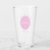 Voeg je bedrijf toe logo Bar roze Glas (Achterkant)