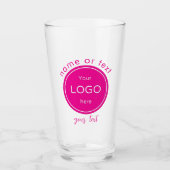 Voeg je bedrijf toe logo Bar roze Glas (Voorkant)