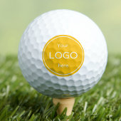 Voeg je bedrijf toe logo golfen geel golfballen
