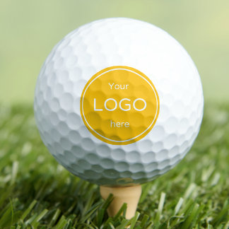 Voeg je bedrijf toe logo golfen geel golfballen