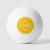 Voeg je bedrijf toe logo golfen geel golfballen (Voorkant)