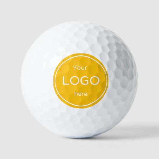 Voeg je bedrijf toe logo golfen geel golfballen (Voorkant)