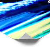 Voeg je bericht toe, bruin blauw zeilpiratenschip poster (Hoek)