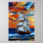 Voeg je bericht toe en verzend een Zee met verzend Poster (Voorkant)