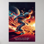 Voeg je bericht toe, Skateboarden Astronaut op Mar Poster (Voorkant)
