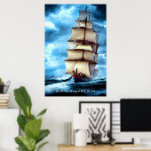 Voeg je bericht toe, verzend Verzending in Blauwe Poster (Thuiskantoor)