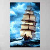 Voeg je bericht toe, verzend Verzending in Blauwe Poster (Voorkant)