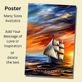 Voeg je bericht toe, verzend verzendkosten op zons poster