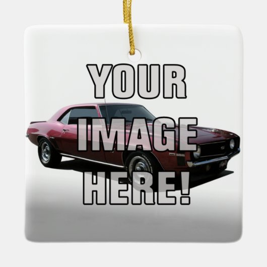Voeg je Chevy Camaro foto toe Keramisch Ornament (Voorkant)