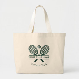 Voeg je clubnaam Tennis Iconen Groen toe Grote Tote Bag