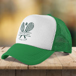 Voeg je clubnaam Tennis Iconen Groen toe Trucker Pet<br><div class="desc">Pas dit pet eenvoudig aan door uw club- of samenlevingsnaam toe te voegen door op de knop "Personaliseren" te klikken. U kunt de achtergrond, de kleur van het lettertype, enz. wijzigen door te klikken op "Bewerken met het gereedschap Ontwerp". Perfect voor elke club, bedrijf of schoolmaatschappij. Bestel zoveel of minder...</div>