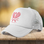 Voeg je clubnaam Tennis Iconen Rood toe Trucker Pet<br><div class="desc">Pas dit pet eenvoudig aan door uw club- of maatschappijnaam toe te voegen door op de knop "Personaliseren" te klikken. U kunt de achtergrond, lettertypen en kleur wijzigen door te klikken op het gereedschap "Bewerken met ontwerp". Perfect voor elke club, bedrijf of school samenleving. Bestel zo veel of zo weinig...</div>