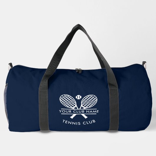 Voeg je clubnaam Tennis Icons Navy Blue toe Plunjezak (Achterkant)