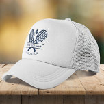 Voeg je clubnaam Tennis Icons Navy Blue toe Trucker Pet<br><div class="desc">Pas dit pet eenvoudig aan door uw club- of maatschappijnaam toe te voegen door op de knop "Personaliseren" te klikken. U kunt de achtergrond, lettertypen en patchkleur wijzigen door te klikken op het gereedschap "Bewerken met ontwerp". Perfect voor elke club, bedrijf of school samenleving. Bestel zo veel of zo weinig...</div>