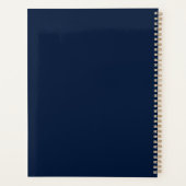 Voeg je clubnaam Tennis Rackets Navy Blue 2025 Planner (Achterkant)