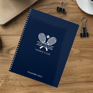 Voeg je clubnaam Tennis Rackets Navy Blue 2025 Planner