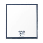 Voeg je clubnaam tennis team coach notitieblok (Voorkant)