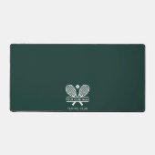 Voeg je clubnaam Tennis Team Custom Green toe Bureaumat (Voorkant)