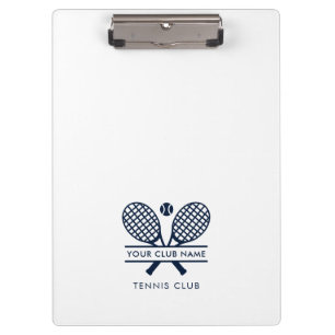 Voeg je clubnaam tennis team elke kleur klembord