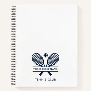 Voeg je clubnaam tennis team elke kleur notitieboek