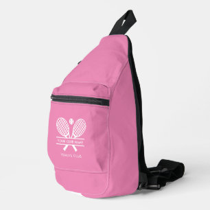 Voeg je clubnaam Tennis Tournament Team Swag toe Sling Bag