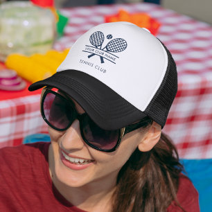 Voeg je clubnaam toe Tennis Team Coach Custom Trucker Pet