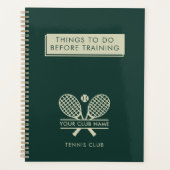 Voeg je clubnaam toe Tennis Team Players Green 202 Planner (Voorkant)