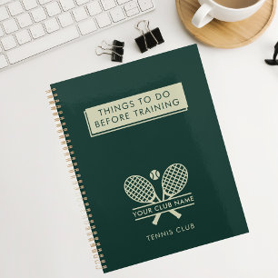 Voeg je clubnaam toe Tennis Team Players Green 202 Planner