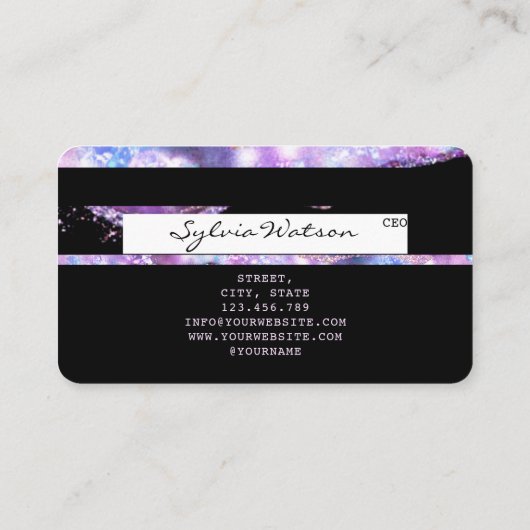 Voeg je creditcard met opgezette optische Iridesce Visitekaartje (Achterkant)