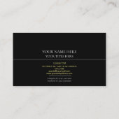 Voeg je Custom logo afbeelding circle zwart toe Visitekaartje (Achterkant)