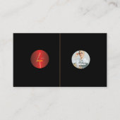 Voeg je Custom logo afbeelding circle zwart toe Visitekaartje (Voorkant)