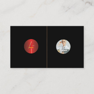 Voeg je Custom logo afbeelding circle zwart toe Visitekaartje