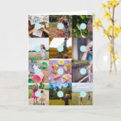 Voeg je eigen 12 foto's  kaart toe (Gele Bloem)