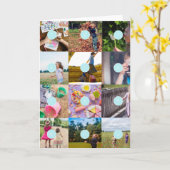 Voeg je eigen 12 foto's toe aan aanpasbare kaart (Gele Bloem)