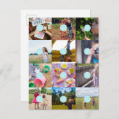 Voeg je eigen 12 foto's toe Aanpasbare kaart  (Voorkant / Achterkant)