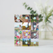 Voeg je eigen 12 foto's toe Aanpasbare kaart  (Staand voorkant)