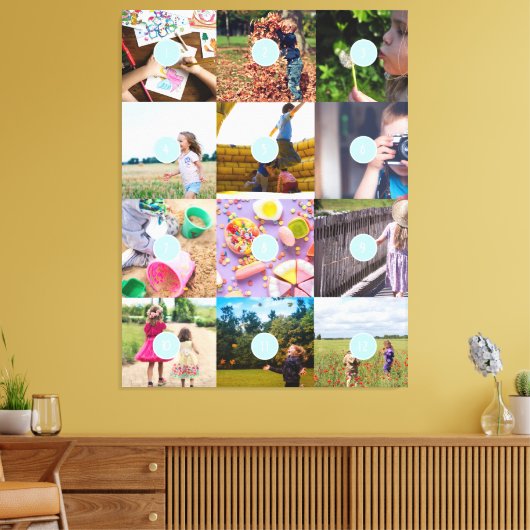 Voeg je eigen 12 foto's toe canvas afdruk (Insitu (Woonkamer))