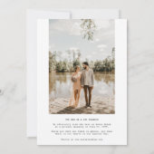 Voeg je eigen 4 foto Elegant Weddenschap-oploting  Kaart (Achterkant)