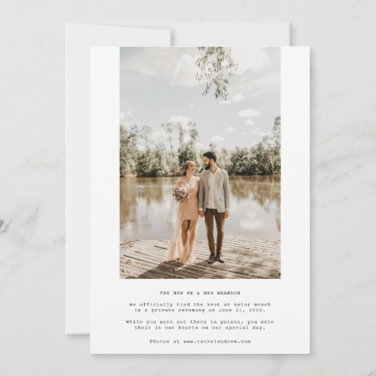 Voeg je eigen 4 foto Elegant Weddenschap-oploting  Kaart (Achterkant)