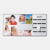 Voeg je eigen 6 fotocollage toe met 2025-kalender bureaumat (Keyboard & Muis)