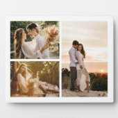 Voeg Je Eigen Aangepaste 3 Foto Collage Toe Fotoplaat (Voorkant)