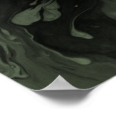 Voeg je eigen aangepaste citaat zwarte marmer toe  poster (Hoek)