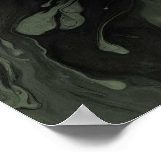 Voeg je eigen aangepaste citaat zwarte marmer toe  poster (Hoek)