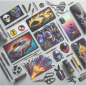 Voeg je eigen aangepaste "Custom-cut Vinyl Sticker (Voorkant)
