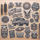 Voeg je eigen aangepaste "Custom-cut Vinyl Sticker (Voorkant)