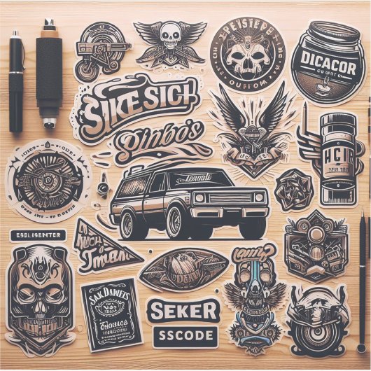 Voeg je eigen aangepaste "Custom-cut Vinyl Sticker (Voorkant)