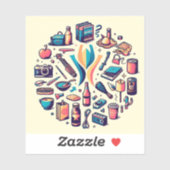 Voeg je eigen aangepaste "Custom-cut Vinyl Sticker (Vel)