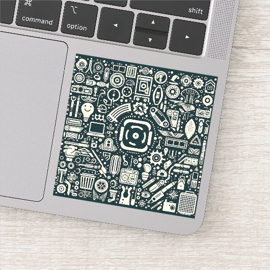 Voeg je eigen aangepaste "Custom-cut Vinyl Sticker (Detail)