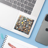 Voeg je eigen aangepaste "Custom-cut Vinyl Sticker (Laptop met iPhone)